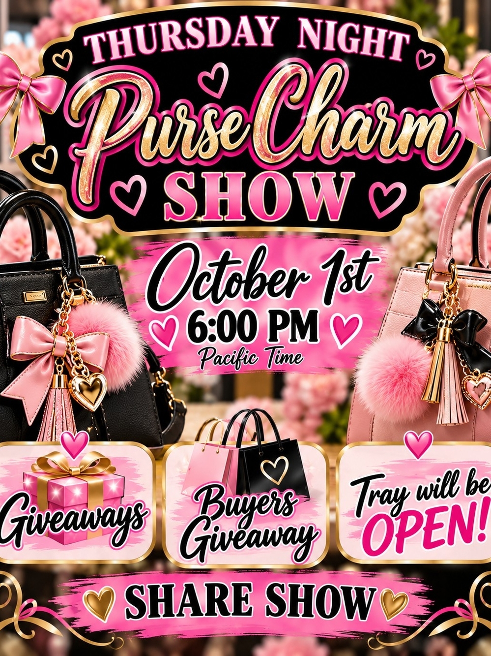 Give Aways Purse Charm Share Show